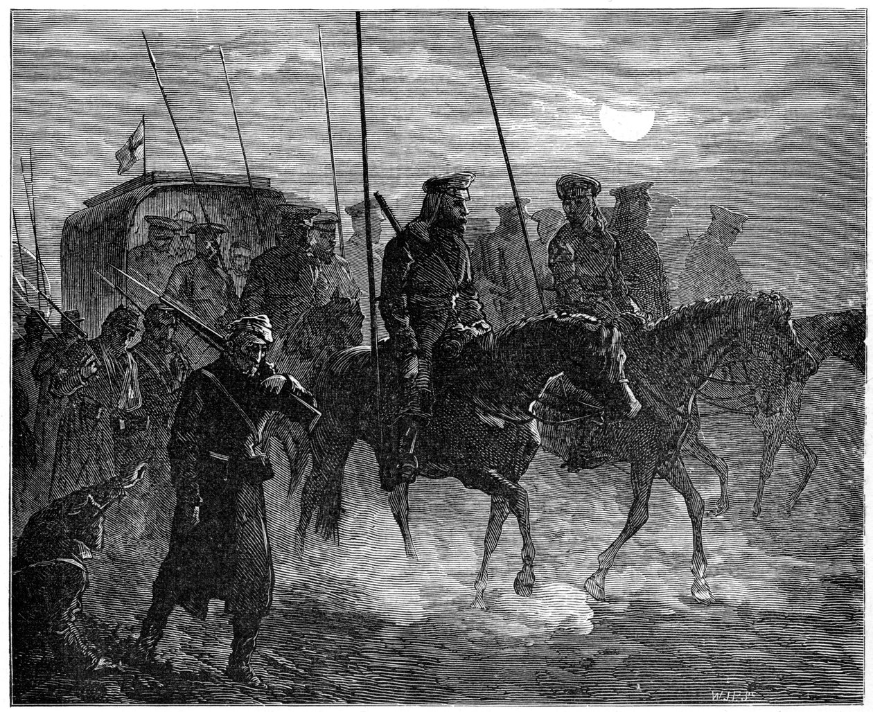 ロシアの負傷者、プレヴナを去る、ロシア-トルコ戦争、1877-1878、1900 作： 不明