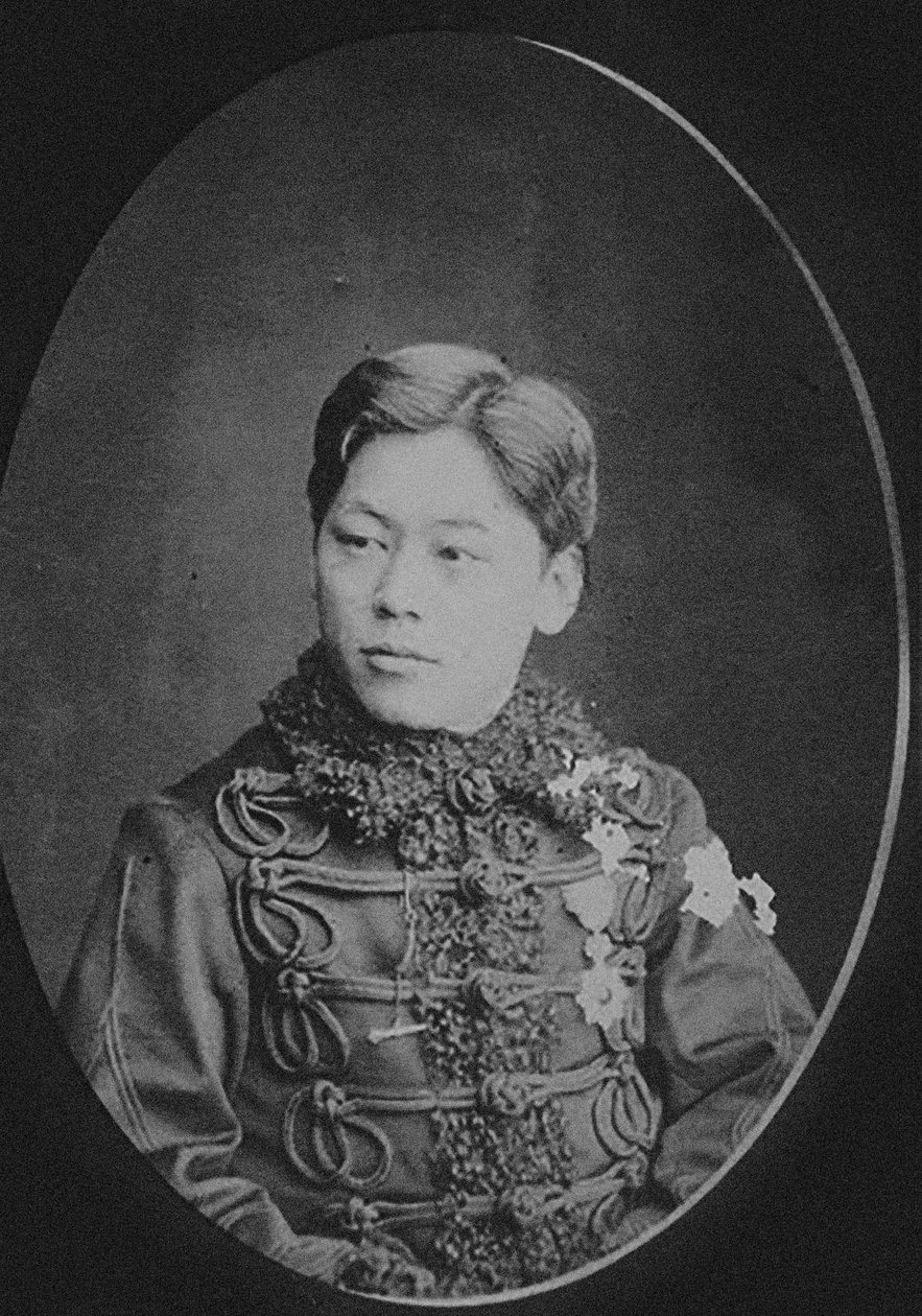 石塚左玄1850-1909年、26歳の時、1876年。 作： 不明