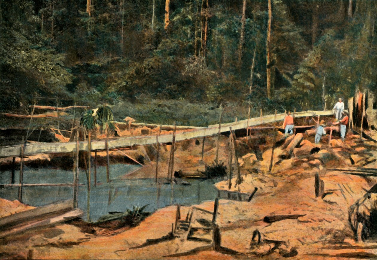 サンテリー。 Le Schluss Rigole Pour LOr、The Sluice、Prospecting for Gold、1900。 作： 不明