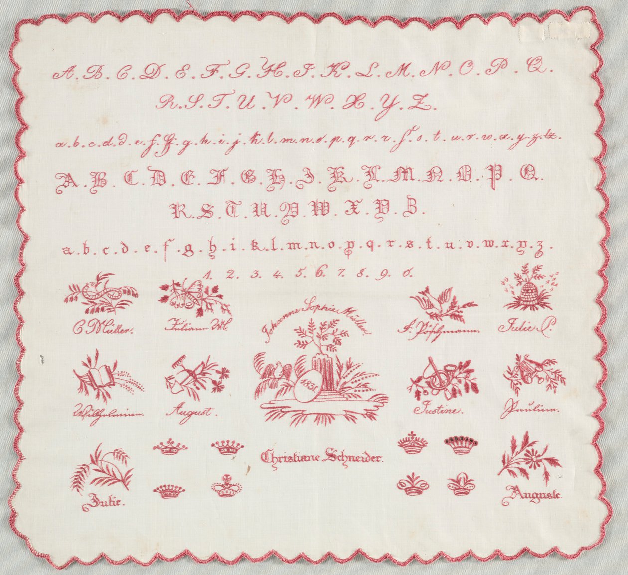 サンプラー、1831年。 作： 不明