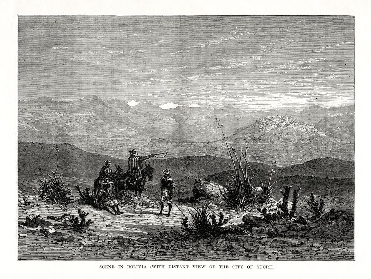 ボリビアのシーン、1877 作： 不明