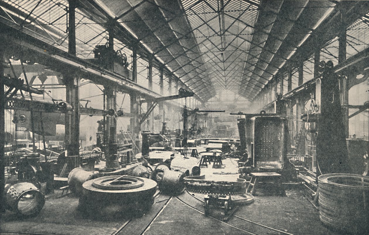 ボイラーショップのシーン、c1917 作： 不明