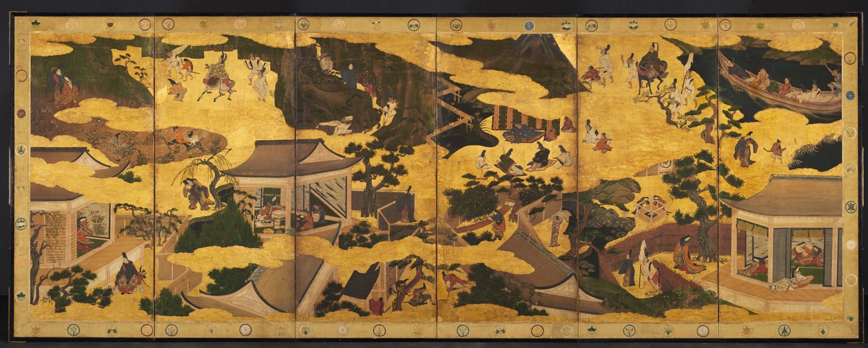 伊勢物語、1600年代半ばのシーン。 作： 不明