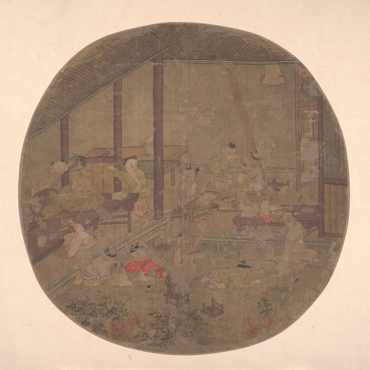 学校のシーン。 作： 不明