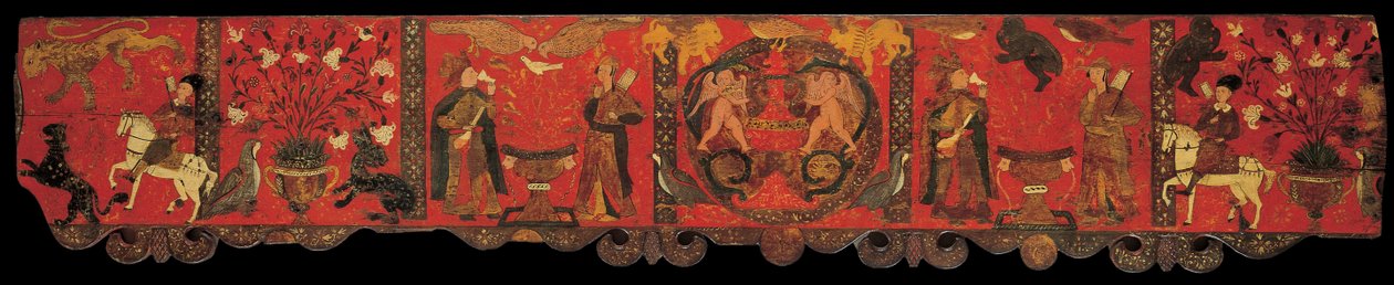 装飾塗装を施した木製パネルのセクション、1770〜1780年代 作： 不明