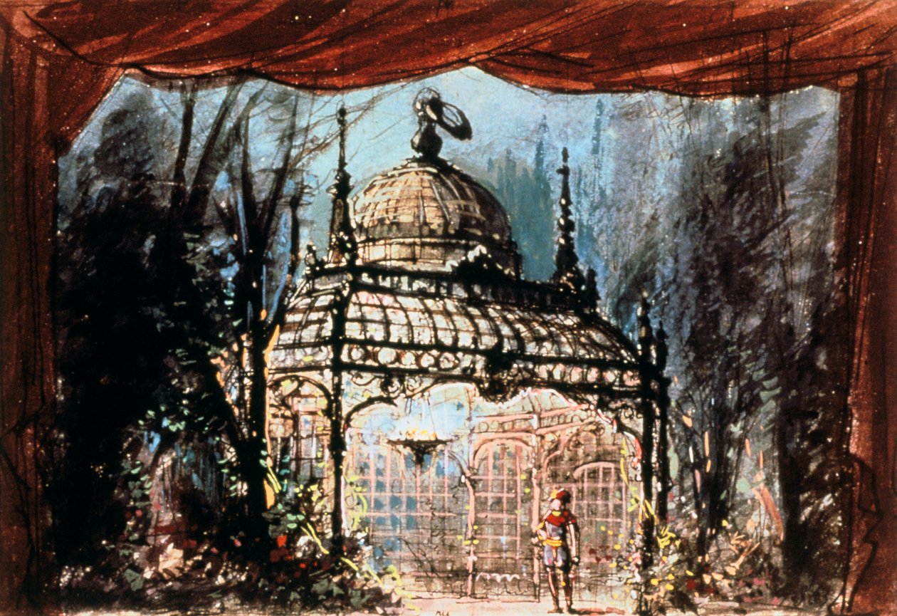 Mozarts The Magic Flute、1863のセットデザイン 作： 不明