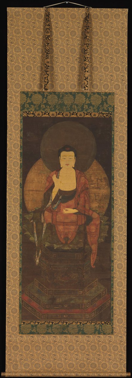 釈迦如来、14世紀。 作： 不明