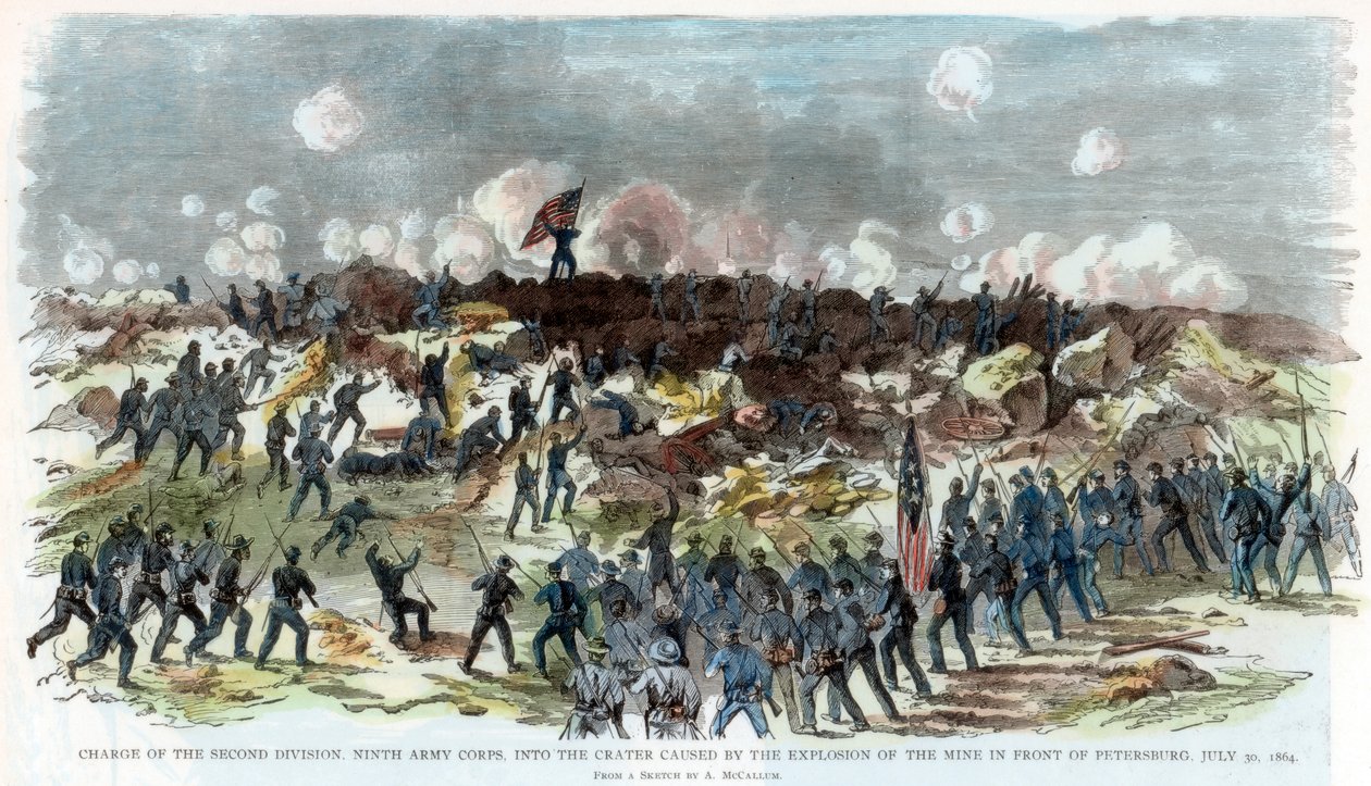 ピーターズバーグ包囲戦、バージニア州、南北戦争、1864年7月30日 作： 不明