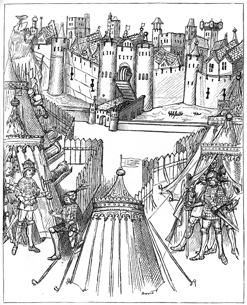 ルーアンの包囲、1418〜1419年、1893年 作： 不明