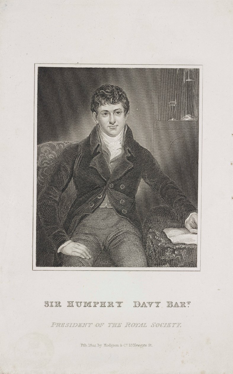 ハンフリー・デイヴィ卿、イギリスの化学者、1824年頃 作： 不明