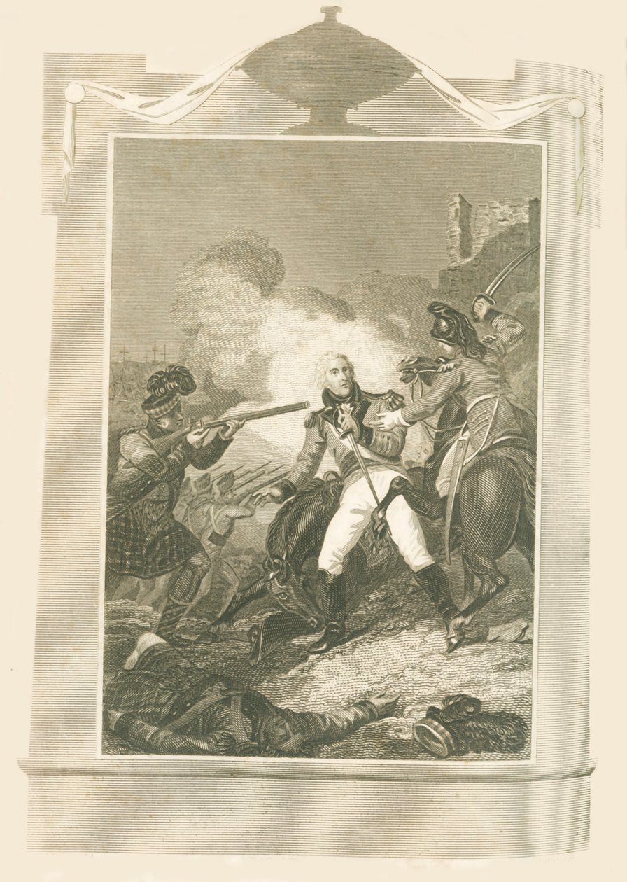 アレクサンドリアの戦いにおけるラルフアバクロンビー卿、1801年、1816年。 作： 不明