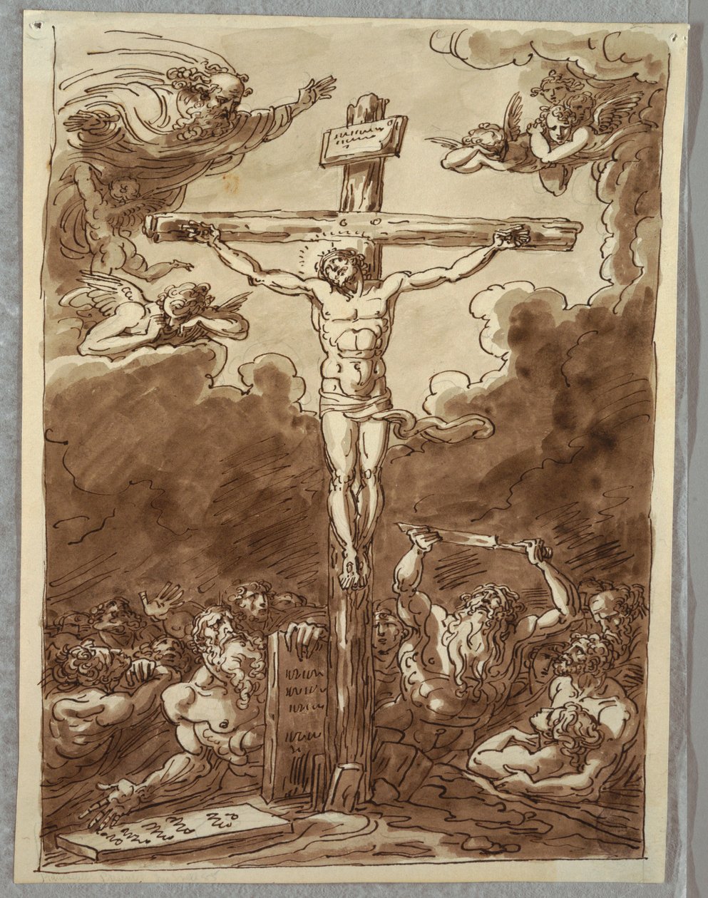 Sketchbook Folio、The Crucifixion、LudovicaCarracci後の研究 作： 不明
