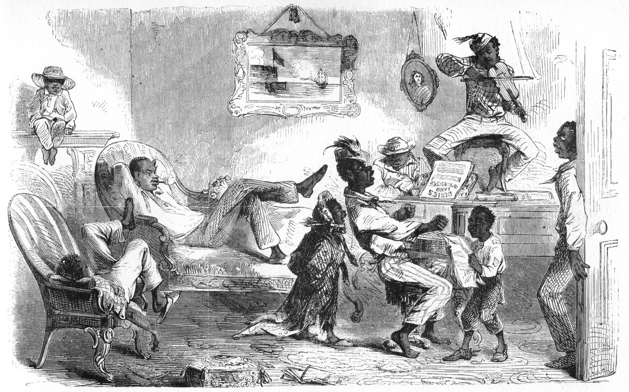 解放を祝う奴隷、c1860s 作： 不明