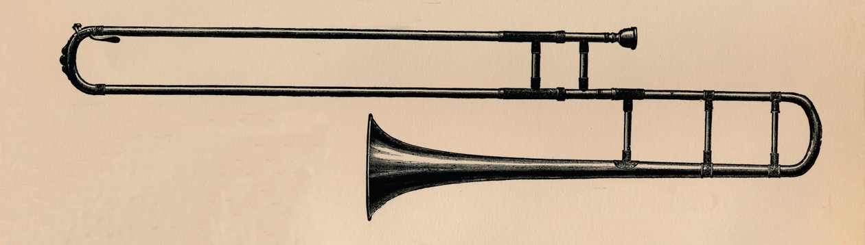 スライドトロンボーン、1895年。 作： 不明