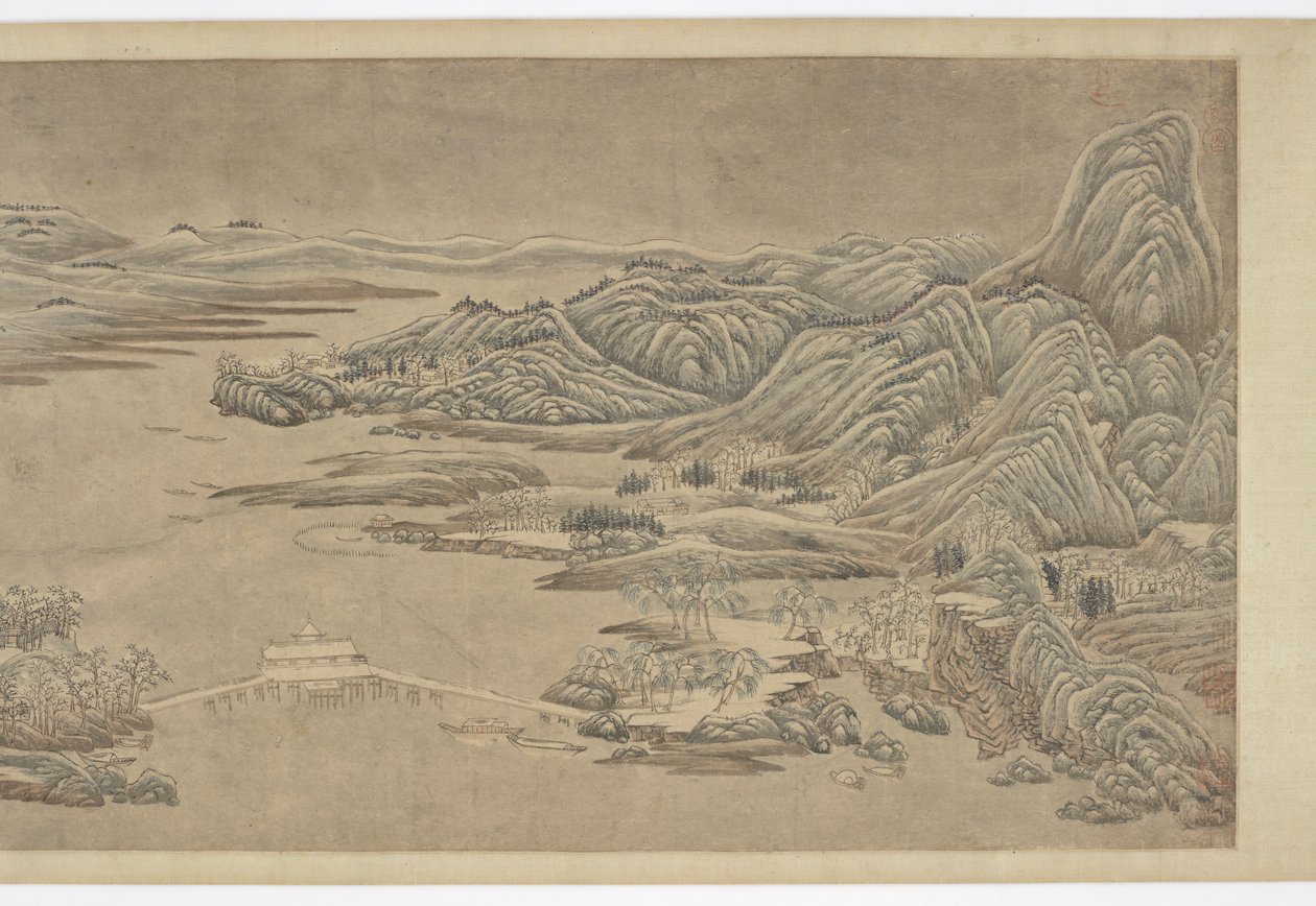 16～17世紀、王維以降の山や川の除雪。 作： 不明
