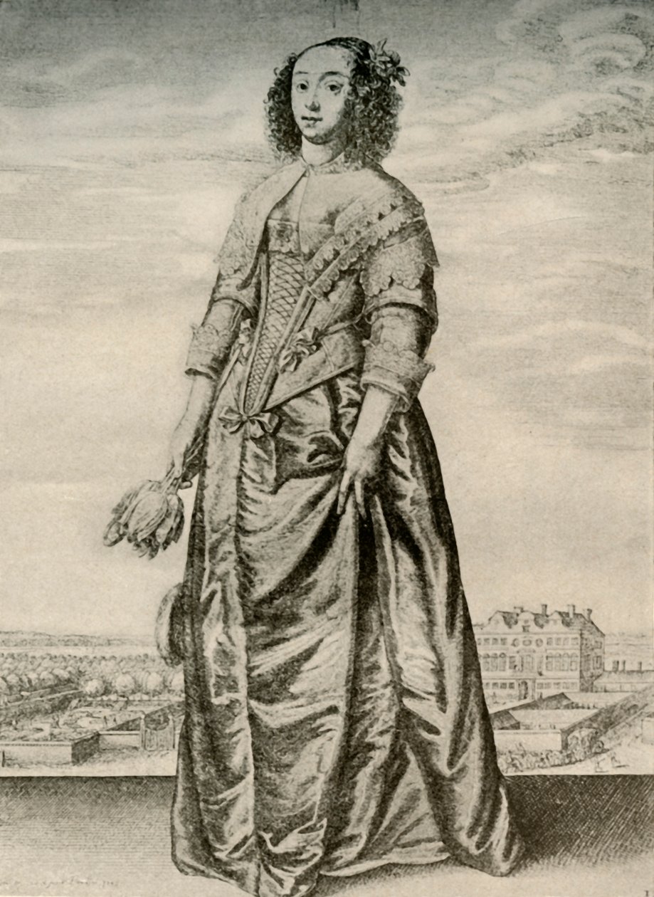 春-英国の女性のファッショナブルな室内ドレス、チャールズ1世、c1620-1640、1937年 作： 不明