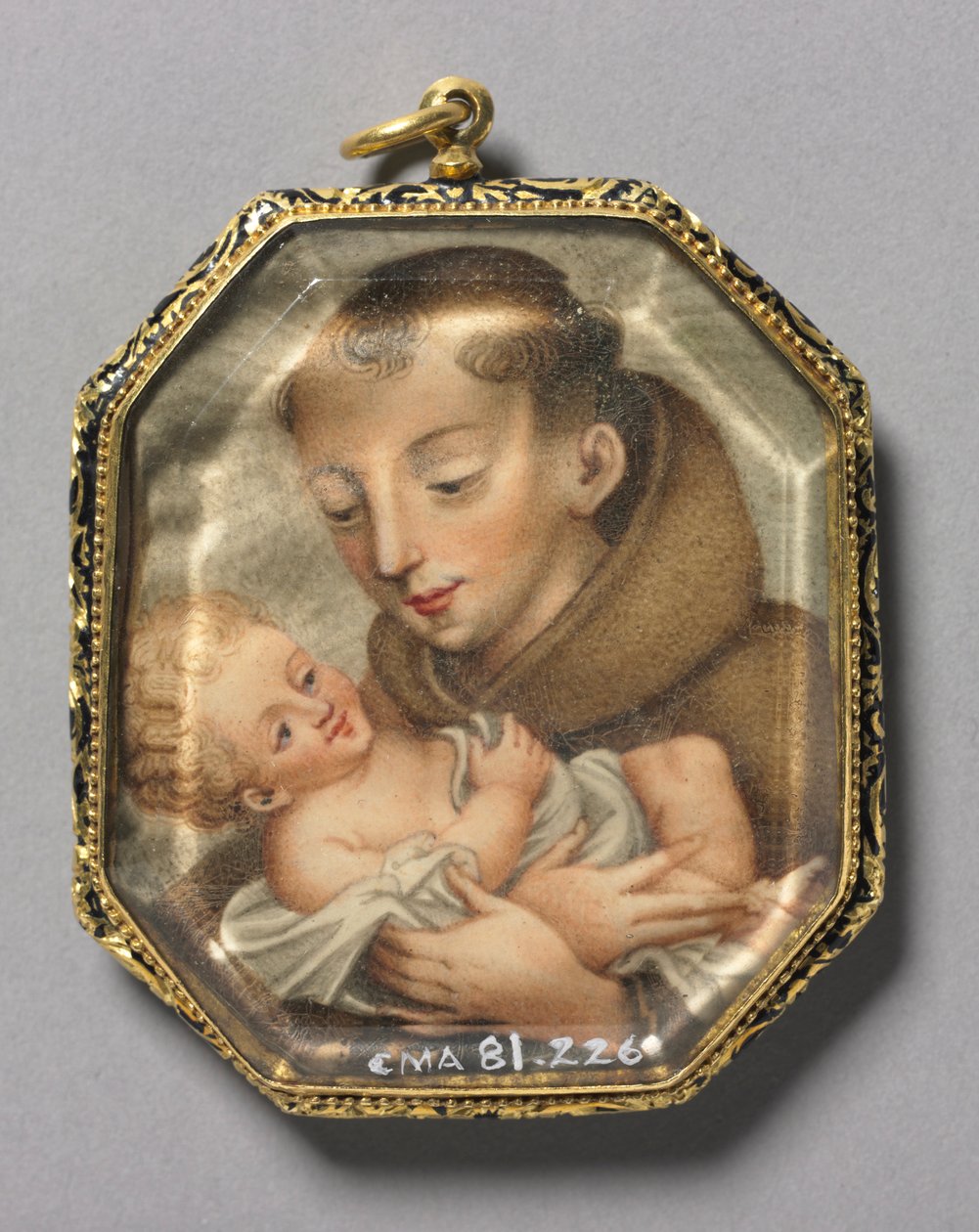 聖フランシスとキリストの子の対、c。 1660年。 作： 不明