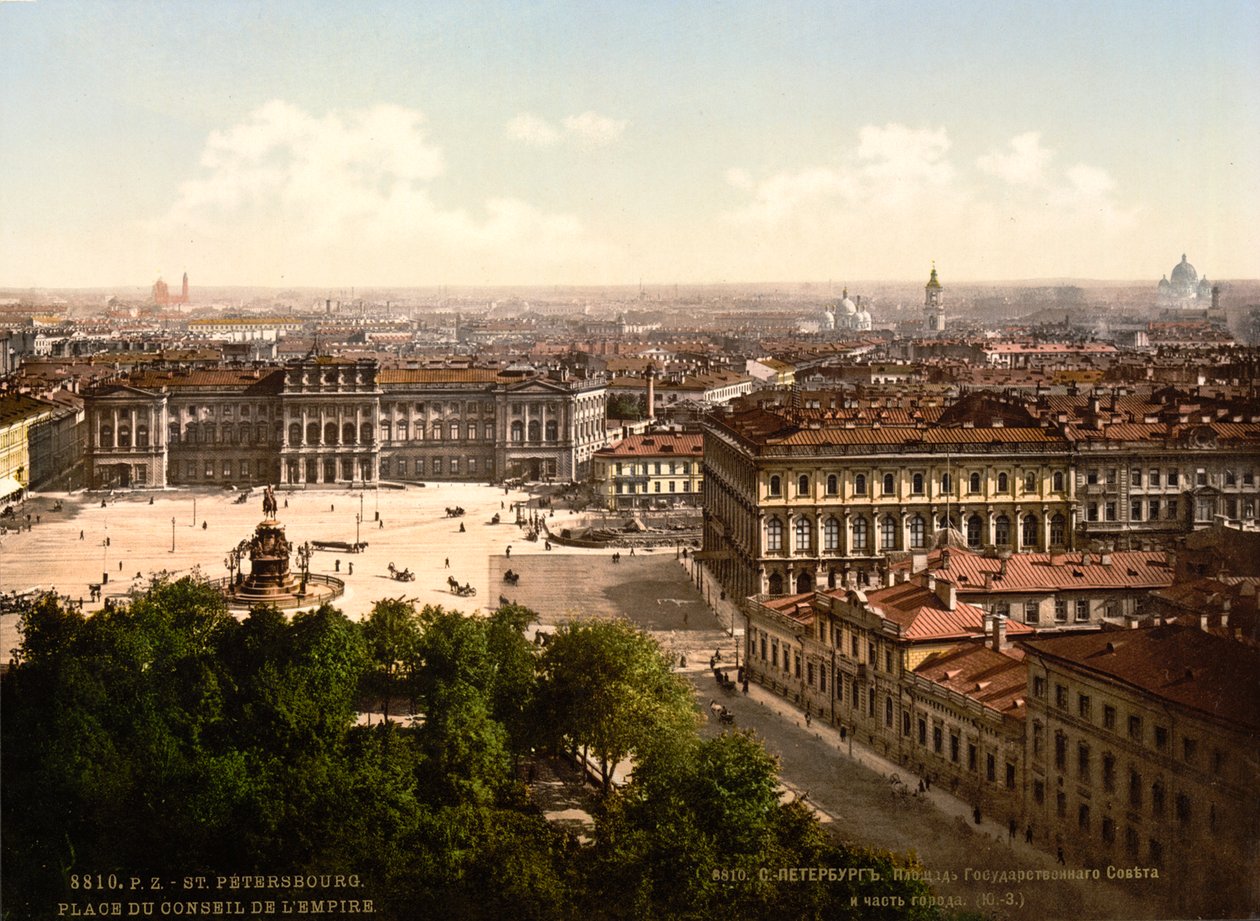 St Isaacs Square、サンクトペテルブルク、ロシア、c1890-c1905 作： 不明