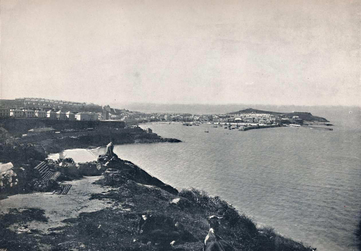 セントアイブス-町と島、1895 作： 不明