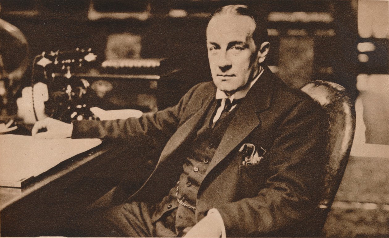 1923年5月、イギリスの首相に新たに選出されたスタンリーボールドウィン、1935年。 作： 不明