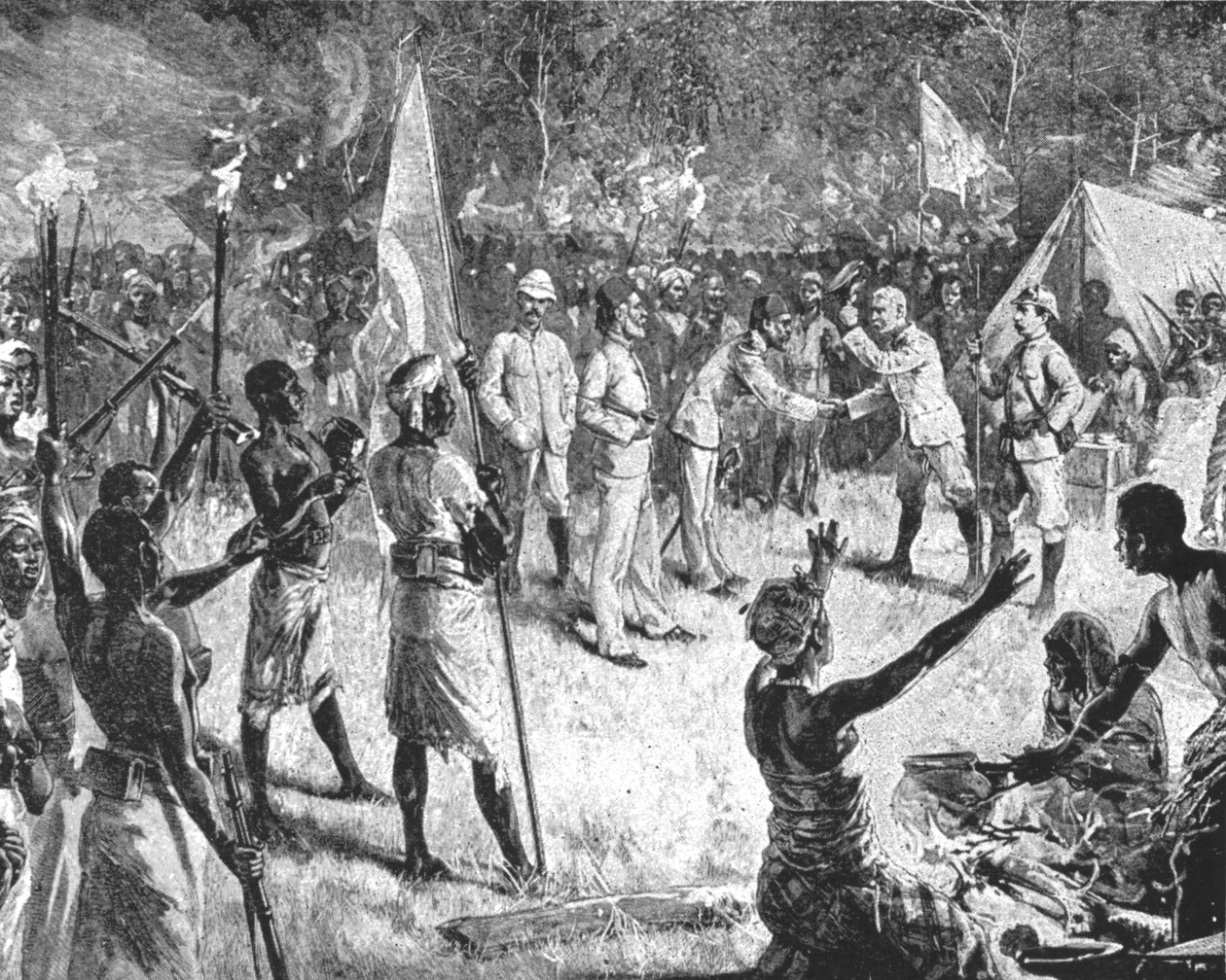 スタンリーズ... 1888年4月29日、エミンパシャとの会談、カヴァッリで...、1901年。 作： 不明