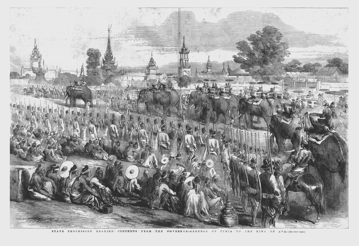 1856年のインド総督からアバ王へのプレゼント 作： 不明