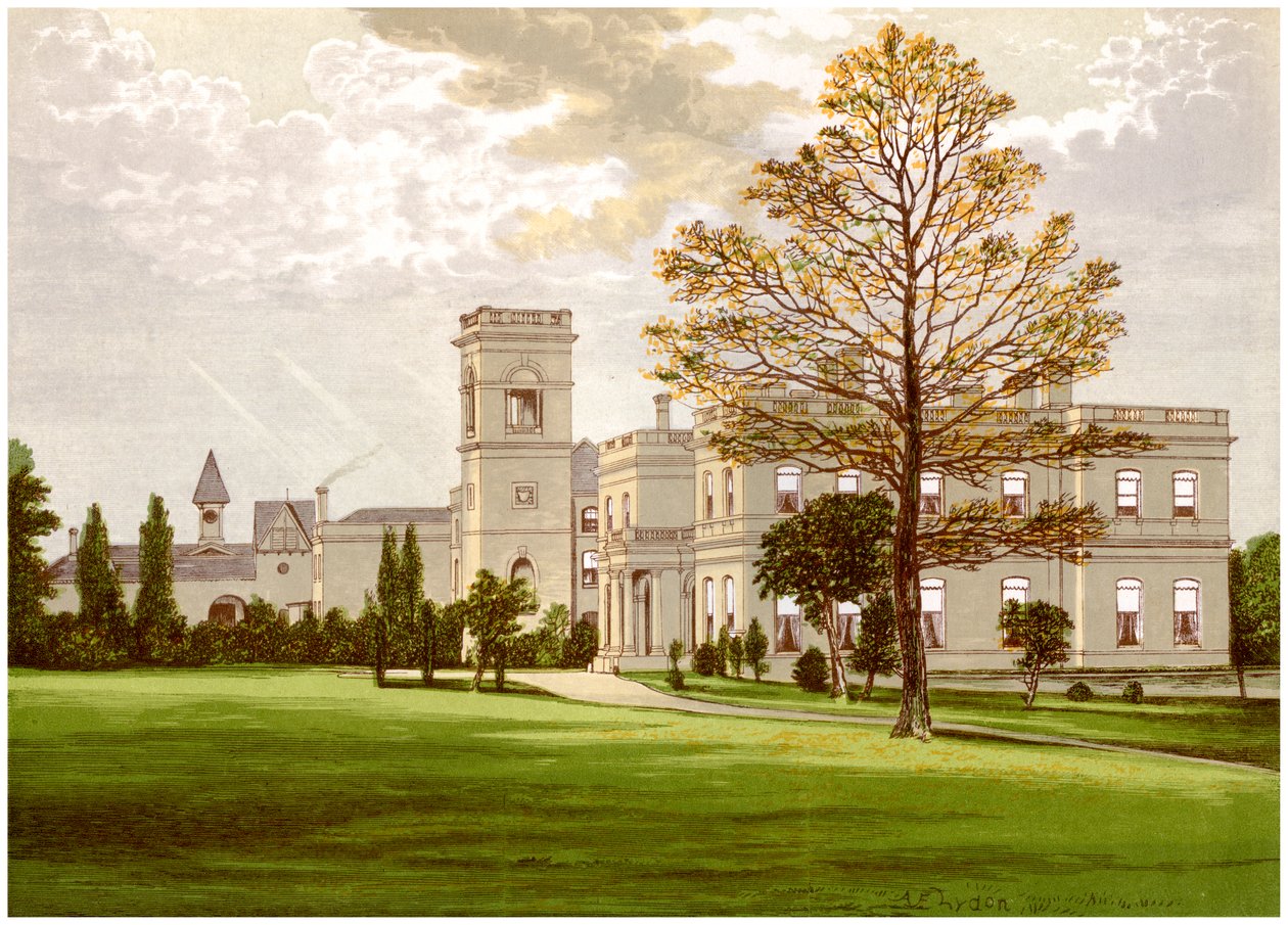 Stowlangtoft Hall、サフォーク、ウィルソン家の家、c1880 作： 不明