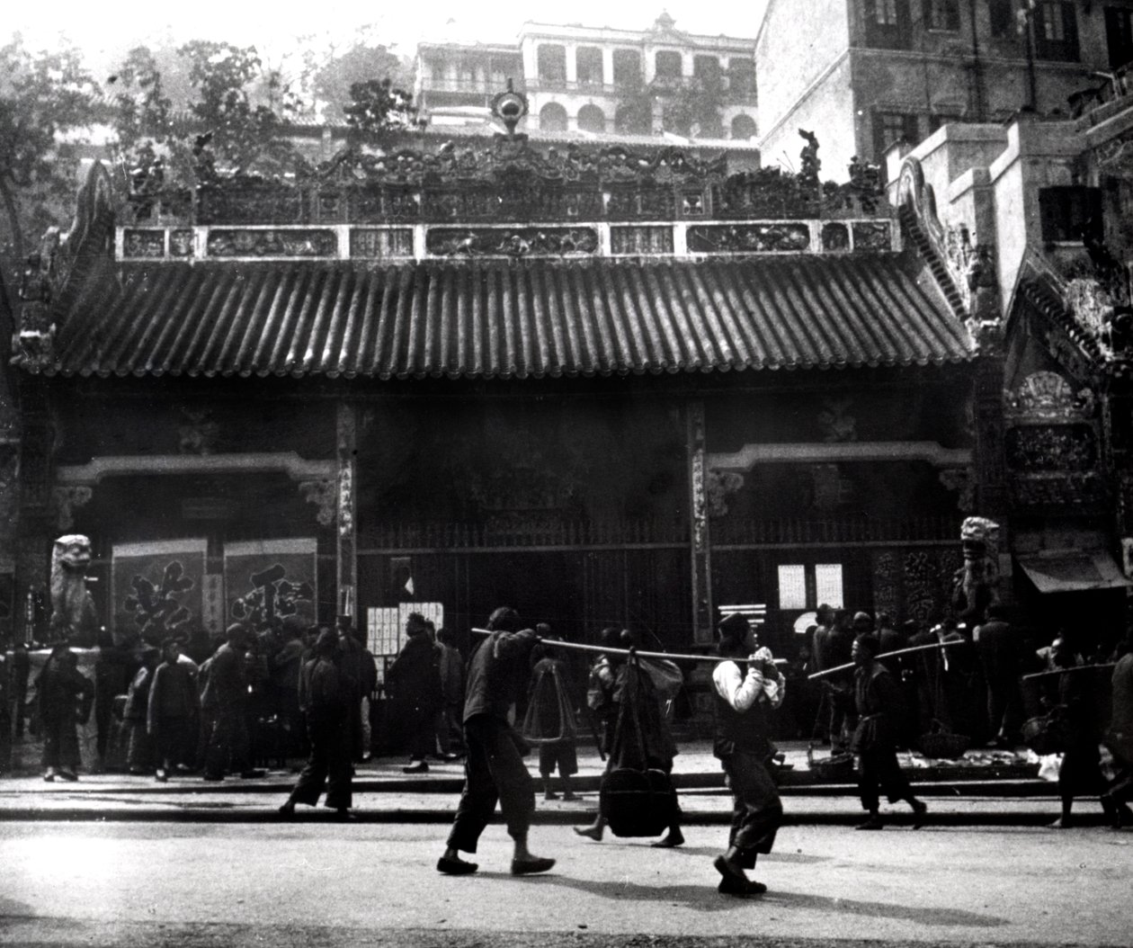 ストリートシーン、香港、1900 作： 不明