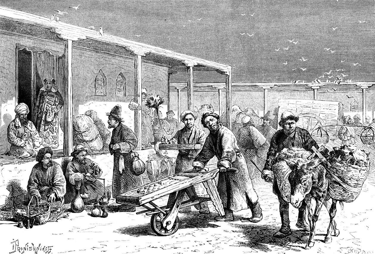 ストリートシーン、Yarkand、c1890 作： 不明
