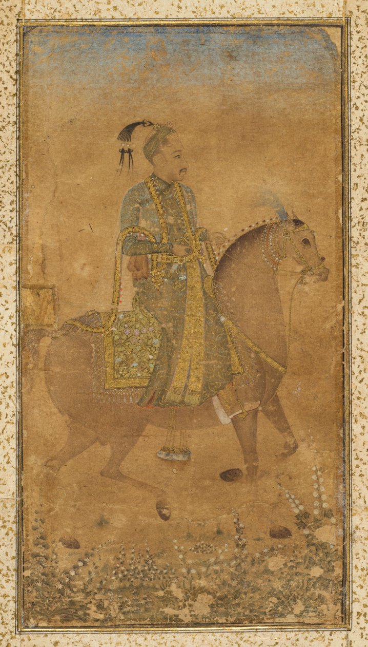 Sultan Abdullah Qutb Shah 1614-74 on Horseback、c。 1635年。 作： 不明