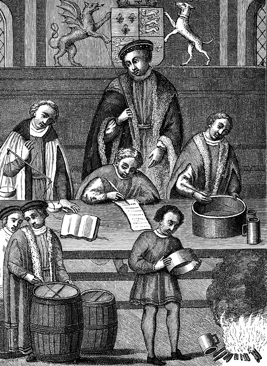 イングランド、ヘンリー7世の治世中の1497年から1509年までの試験の重みと測定 作： 不明