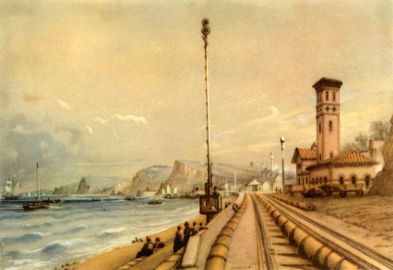 「ドーリッシュの大気鉄道、1847 年」、1945 年。 作： 不明
