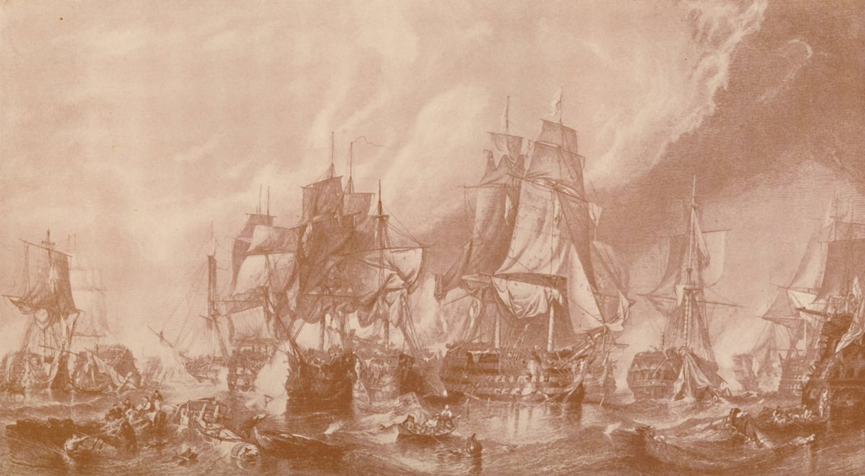 トラファルガーの戦い、1805年、1896年。 作： 不明