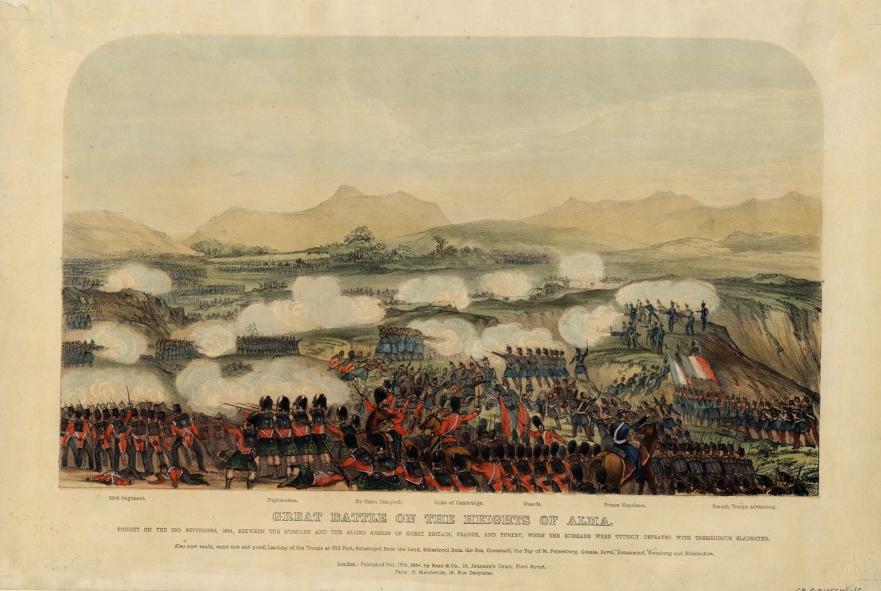 1854年、1854年9月20日のアルマの戦い 作： 不明