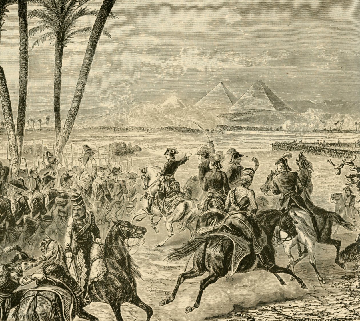 ピラミッドの戦い、1798年、1890年。 作： 不明