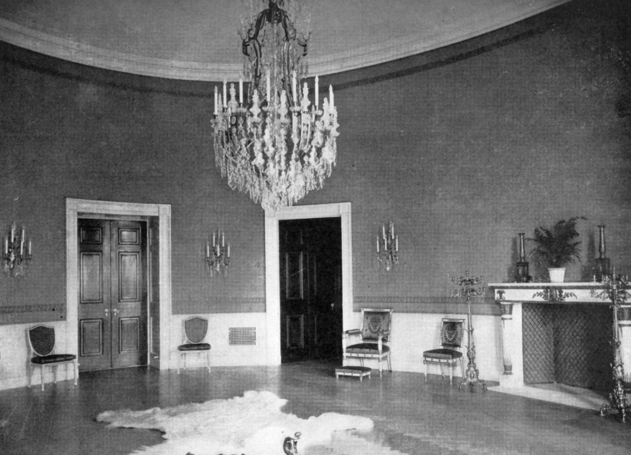 ホワイトハウスのブルールーム、ワシントンDC、アメリカ、1908 作： 不明