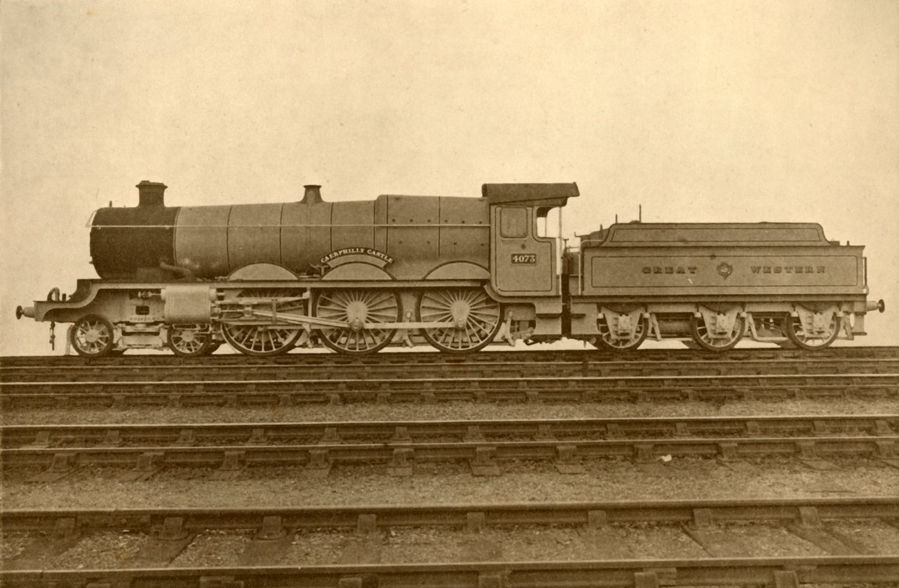 ケアフィリー城4-6-0、グレートウエスタンレイルウェイ、1930年。 作： 不明