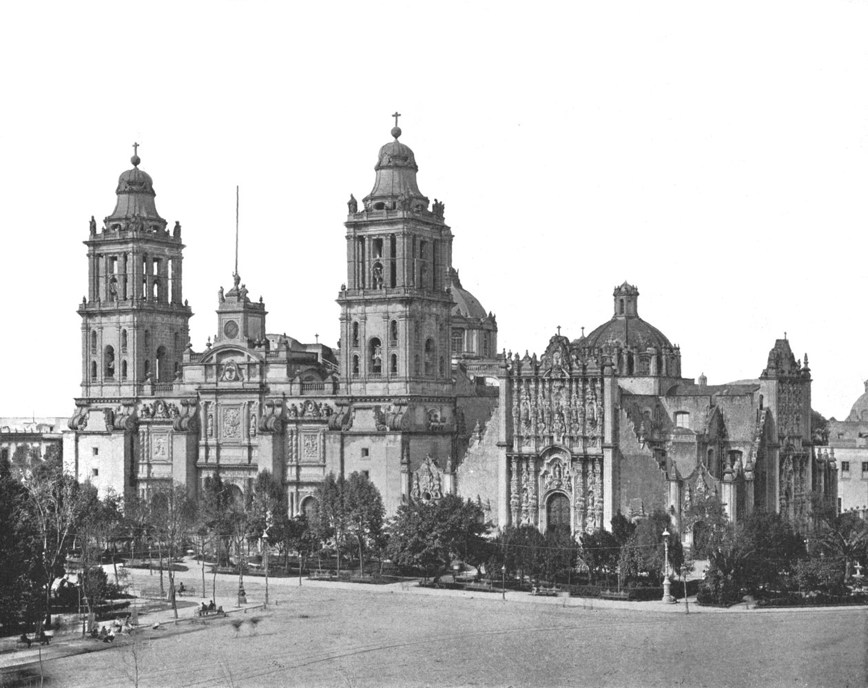大聖堂、メキシコシティ、メキシコ、c1900。 作： 不明