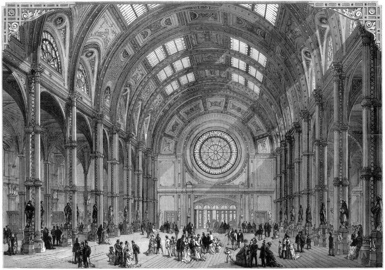 セントラルホール、アレクサンドラパレス、ロンドン、1875 作： 不明