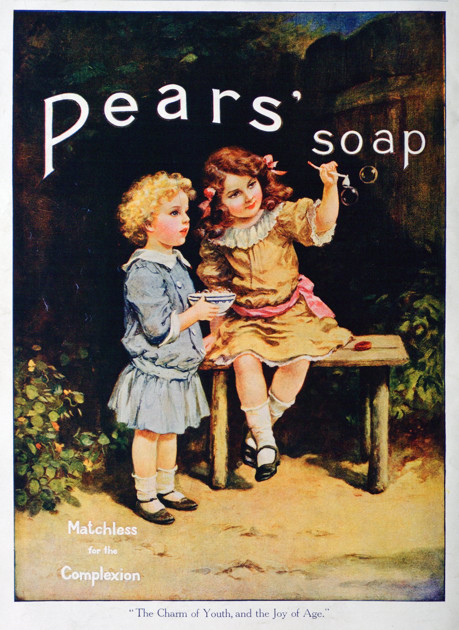 青春の魅力と年齢の喜び、Pears soap advert、1916 作： 不明