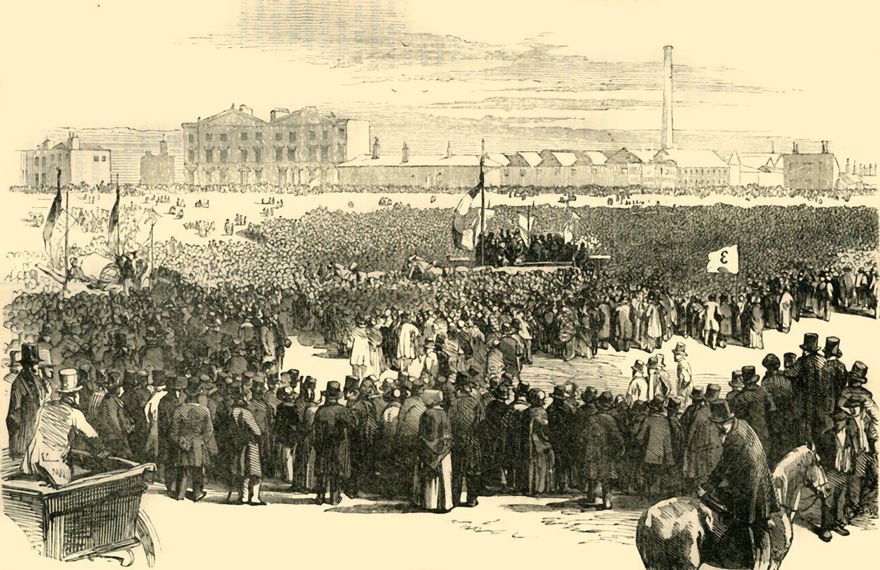 ケニントンコモンに関するチャーティスト会議、1848年、c1878。 作： 不明