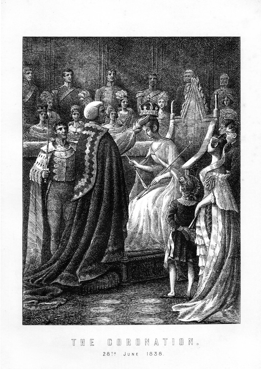 ビクトリア女王の戴冠式、ウェストミンスター寺院、ロンドン、1838年6月28日、1899年 作： 不明
