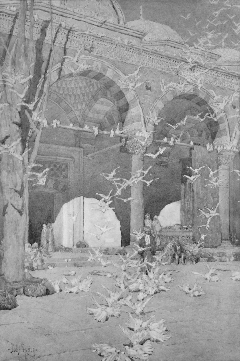 ハトモスクの中庭、1913 作： 不明