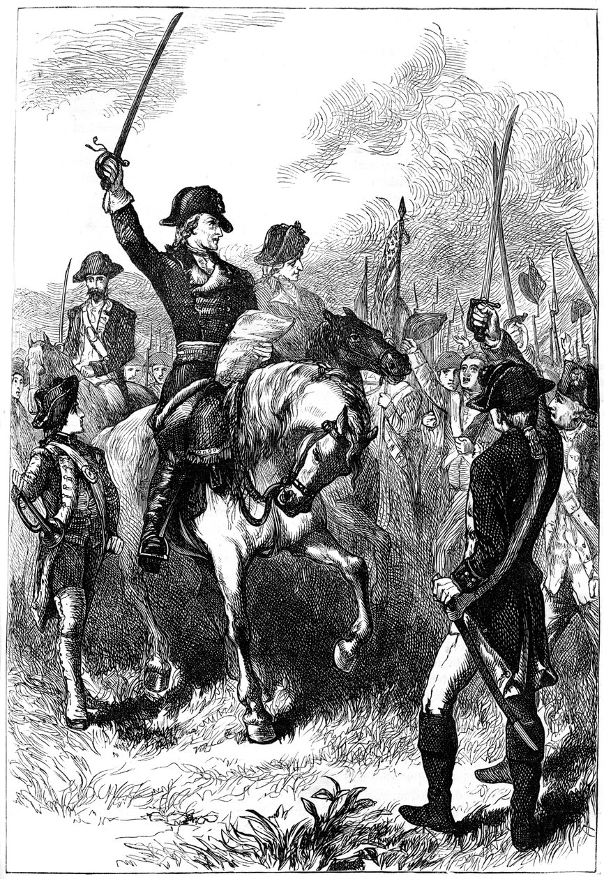 独立宣言はアメリカ軍に読みました、1776 c1880 作： 不明