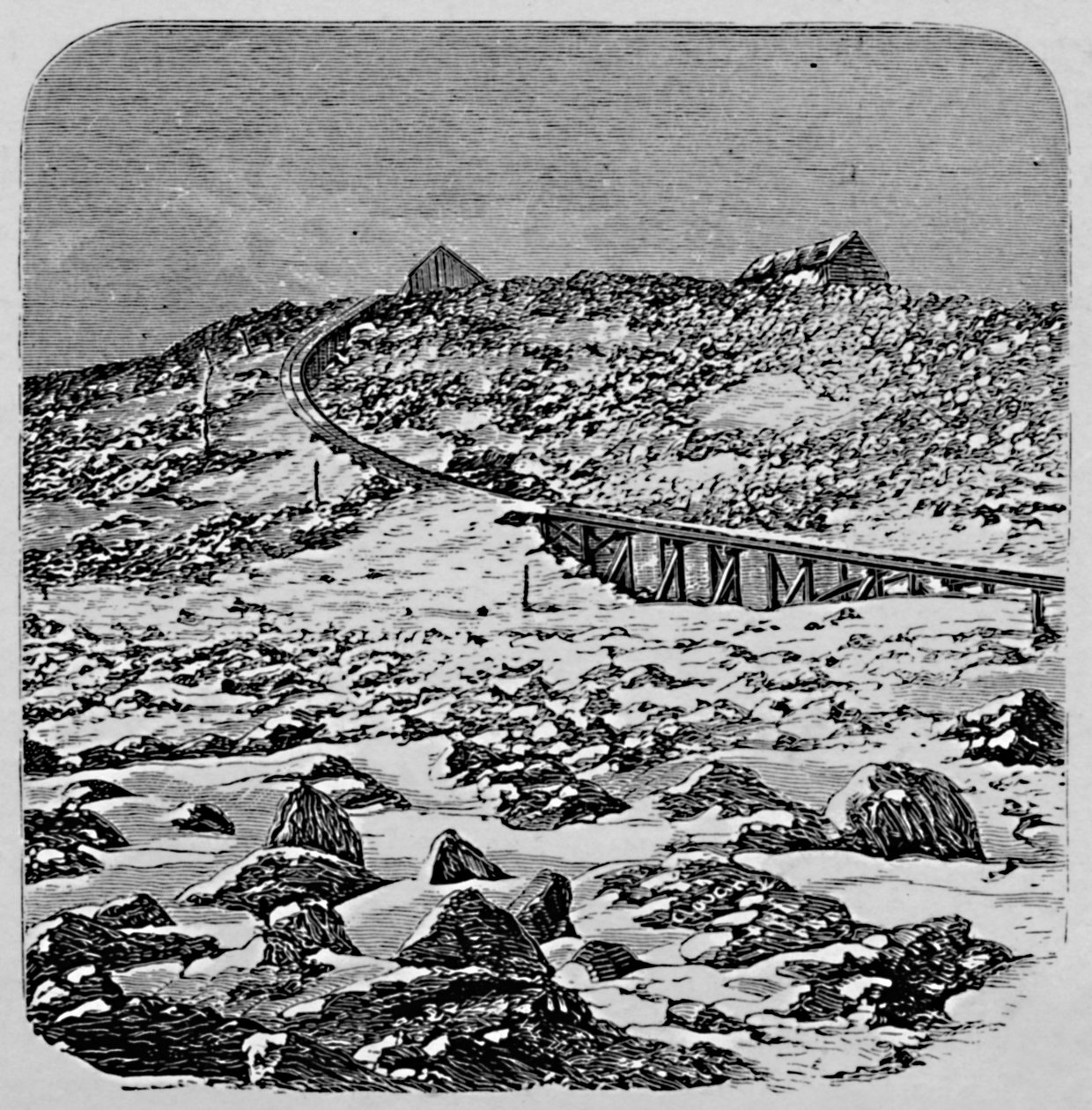 デポとサミットハウス、ワシントン山、1883 作： 不明