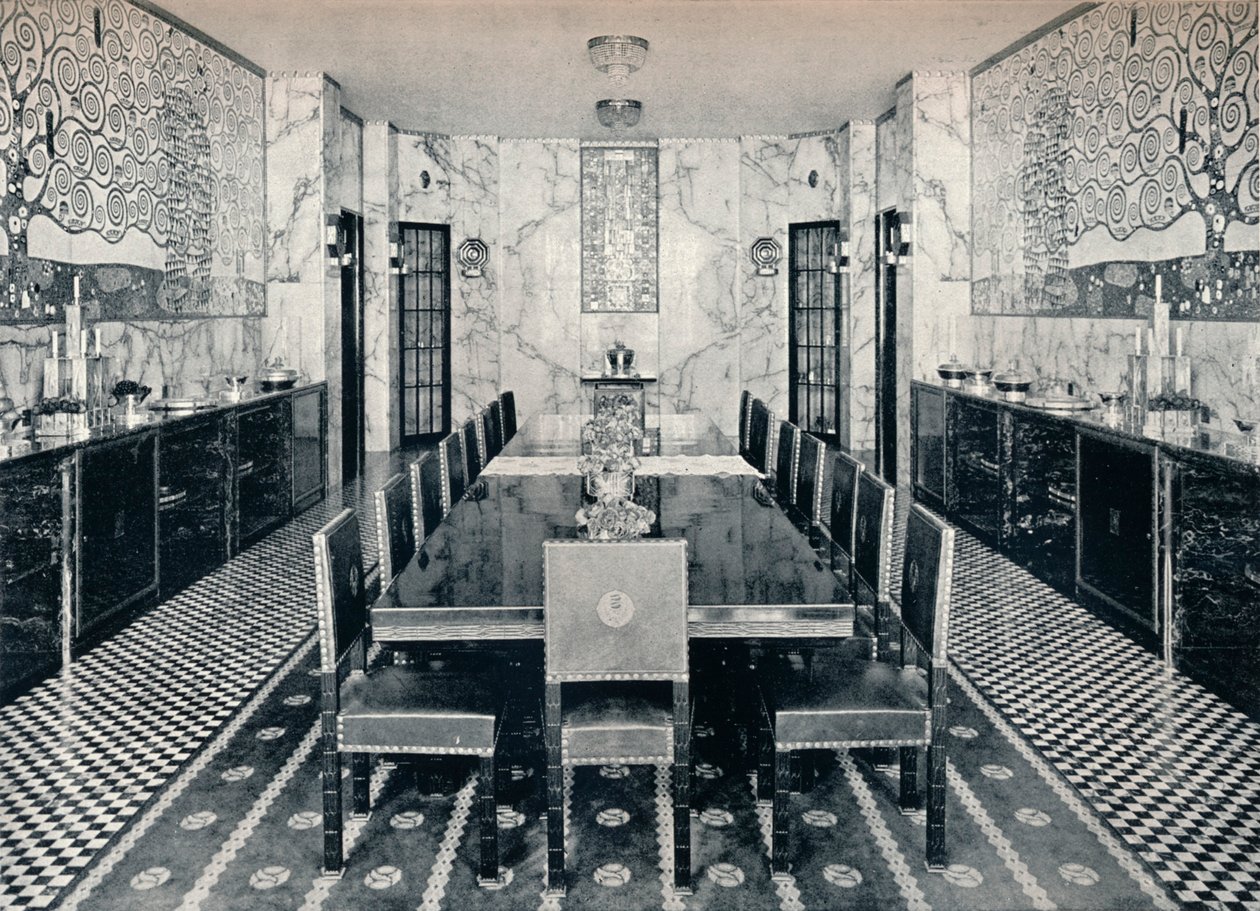 Stoclet宮殿のダイニングルーム、ブリュッセル、ベルギー、c1914 作： 不明