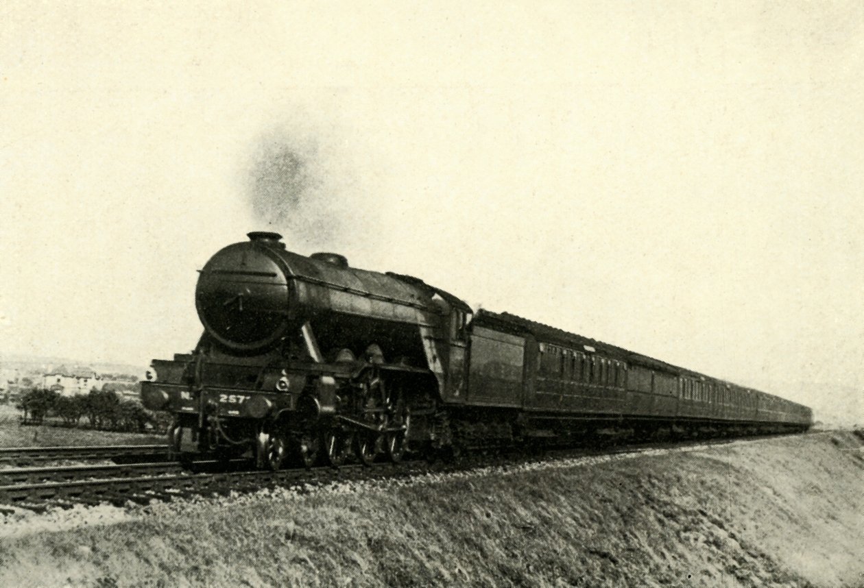 ダウンフライングスコッツマンパスティングレストン、c1930。 作： 不明