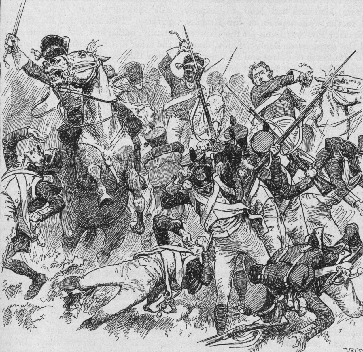 竜騎兵は先に進み、きらびやかな長い剣で剣を振るう、1902 作： 不明