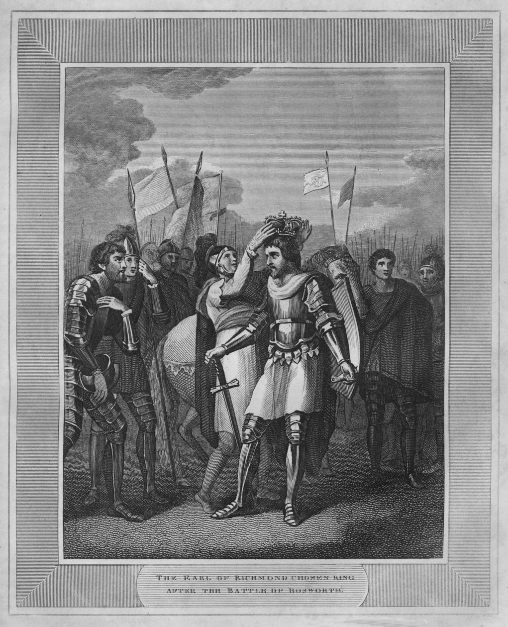 ボスワースの戦いの後のリッチモンドの選ばれた王の伯爵、1838年 作： 不明