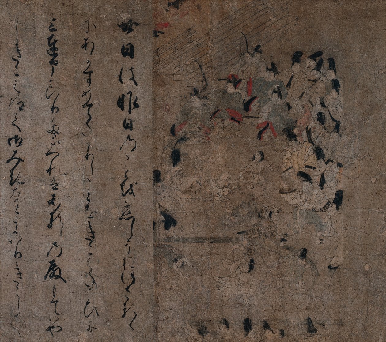 競馬への皇帝の出席：英雄物語物語エピソードからのエピソード、c。 1200 作： 不明